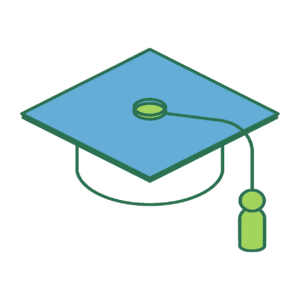 learning-development graduation cap - icon