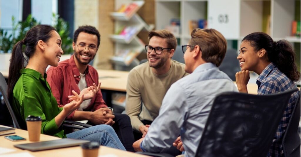 Group of future HR leaders going through professional development with Addison Group