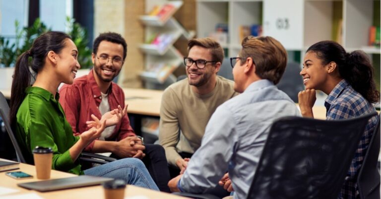 Group of future HR leaders going through professional development with Addison Group