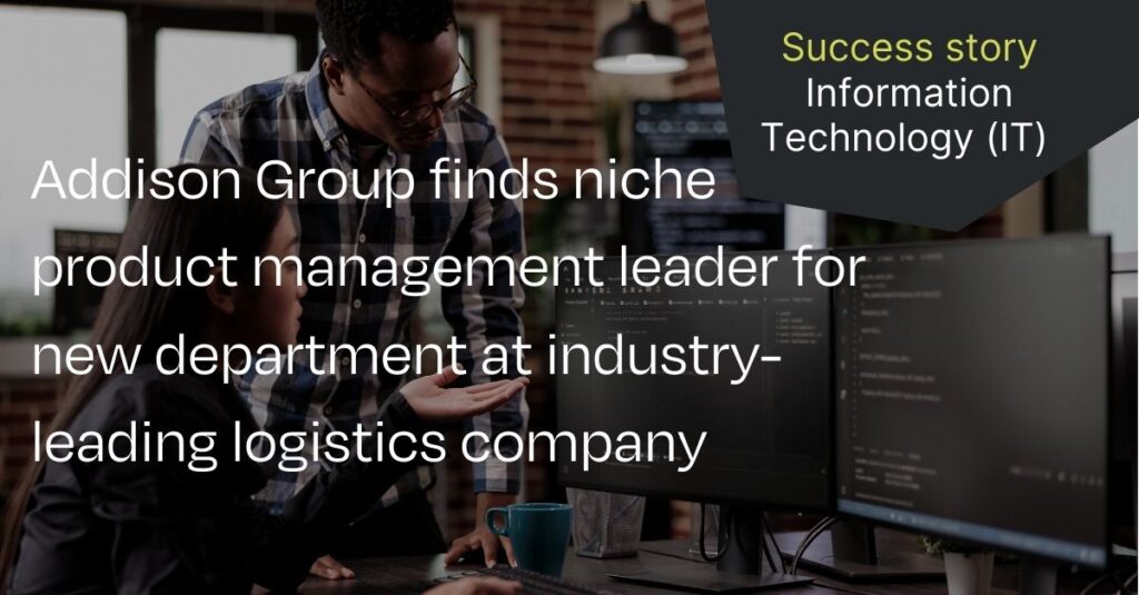 Addison Group team finds product manager for logistics company