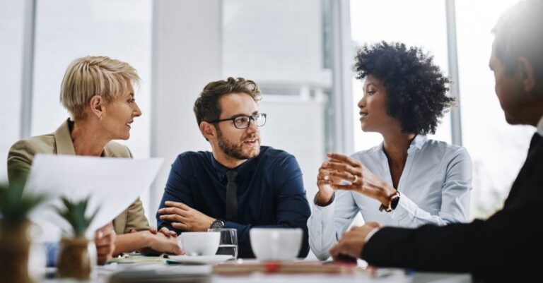 Client working with contract workers placed by Addison Group