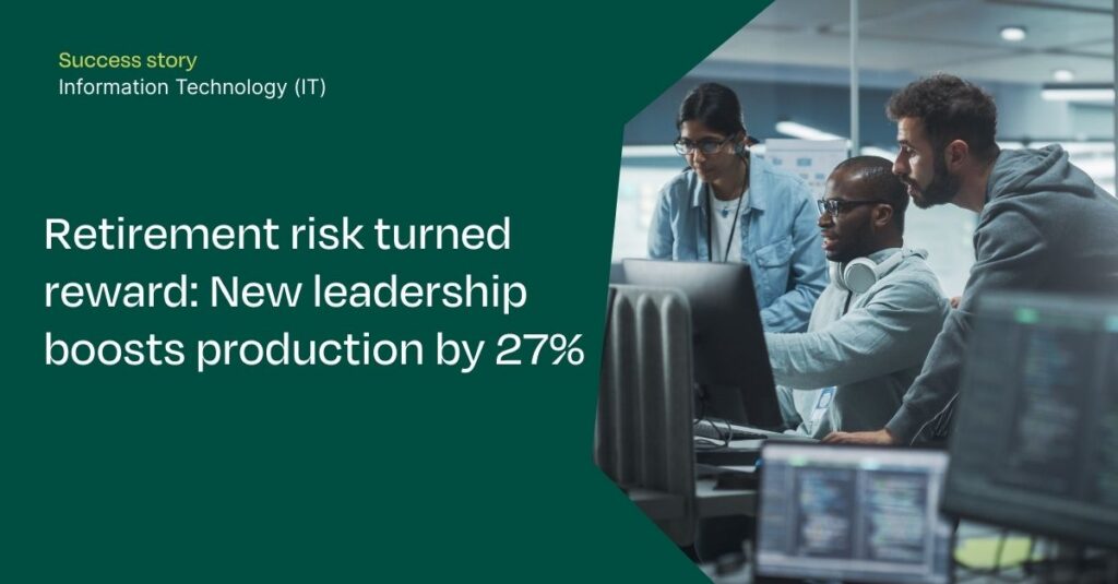 A new leadership placed by Addison Group boosts client's production by 27%