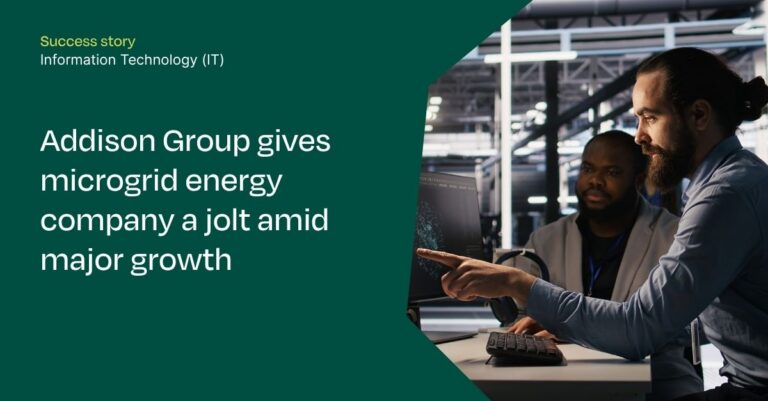 Addison Group gives microgrid energy company a jolt amid major growth