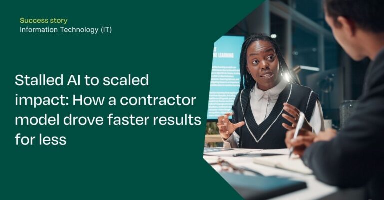 A midstream oil and gas company was looking to replace consultants with contractors for their AI team.